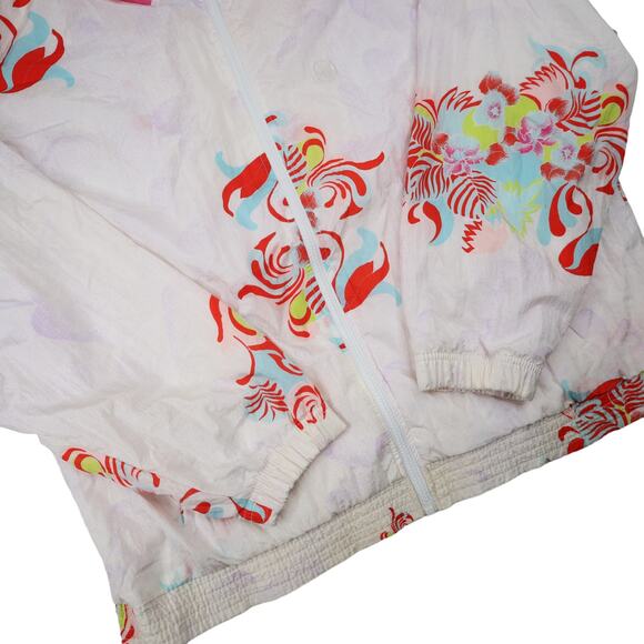 Vintage Sergio Tacchini Floral Print Allover Design Windbreaker Jacket - Picture 3 of 13